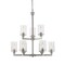 Z-Lite Savannah 9 Light Chandelier, Brushed Nickel & Clear 462-9BN - alternate 4